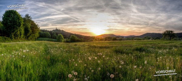 Wandbild »Wiese am Drachenfels«