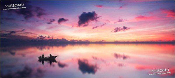 Wandbild »Sonnenuntergang am See«