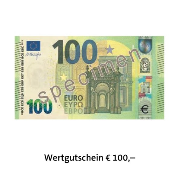 Wertgutschein € 100,–-